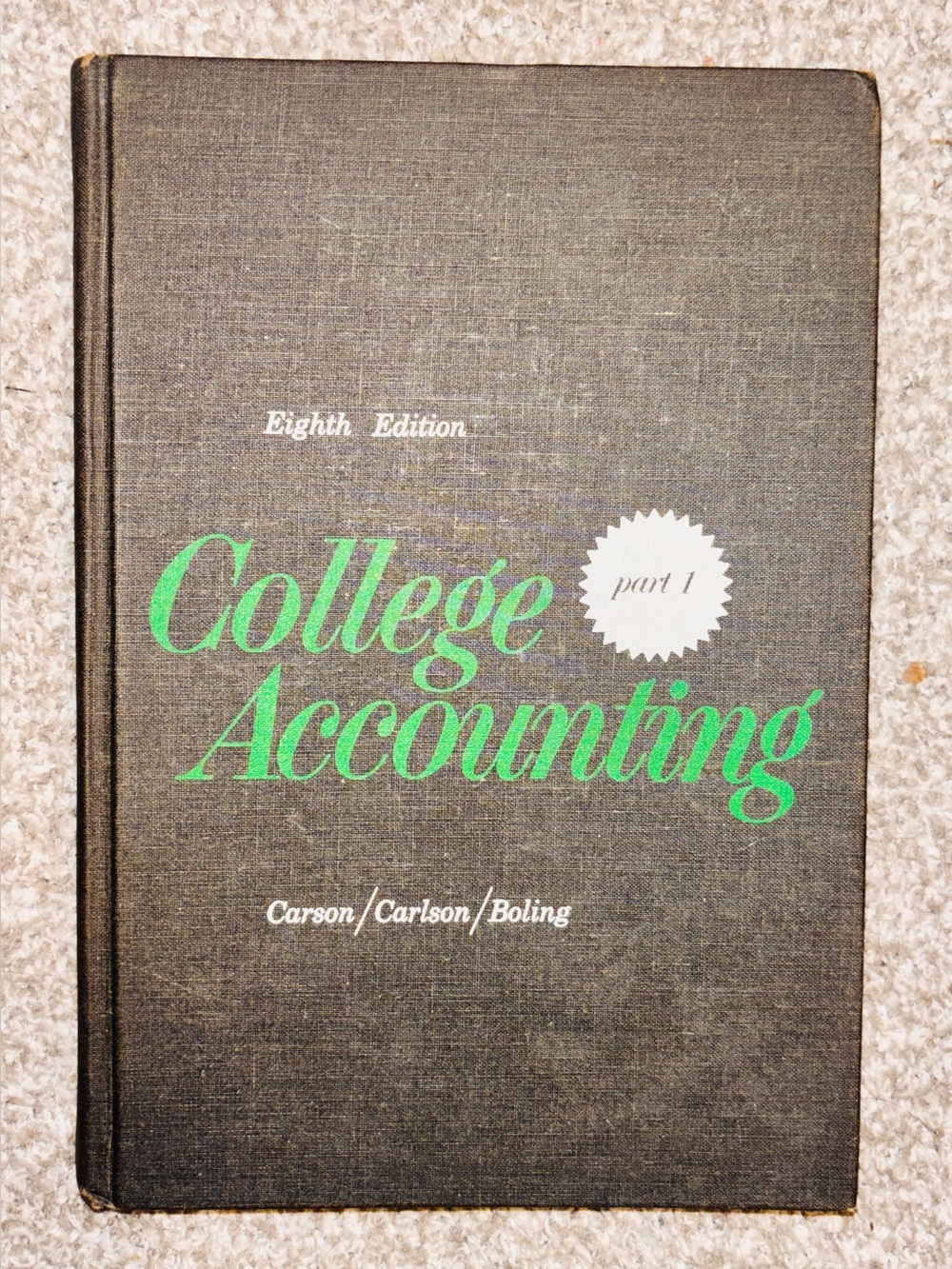 College Accounting Hardcover Textbook - Black with Green Title